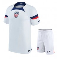 Echipament fotbal Statele Unite Tricou Acasa Mondial 2022 pentru copii maneca scurta (+ Pantaloni scurti)